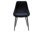 Set of 6 chairs - Velvet and black metal - Black - Laviecasa KJRK97802