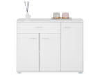 Laviecasa dining room sideboard, 88 cm wide, white, with 1 drawer and 3 doors, low sideboard, storage unit ZGAT18419