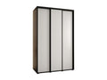 Laviecasa 1 Sliding Door Wardrobe 235.2/150/60 3 Doors Black/White/Black WJES62066