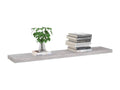 Floating wall shelves, 4 pcs, concrete grey, 120x23.5x3.8 cm, MDF