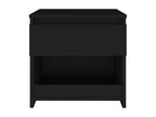 2-Piece Bedside Tables, Black, 40x30x39 cm, Chipboard, ONOY00045