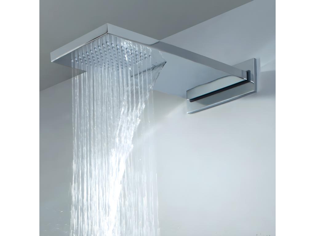 Thermostatic shower set with mixer and rain shower head by Meubiana