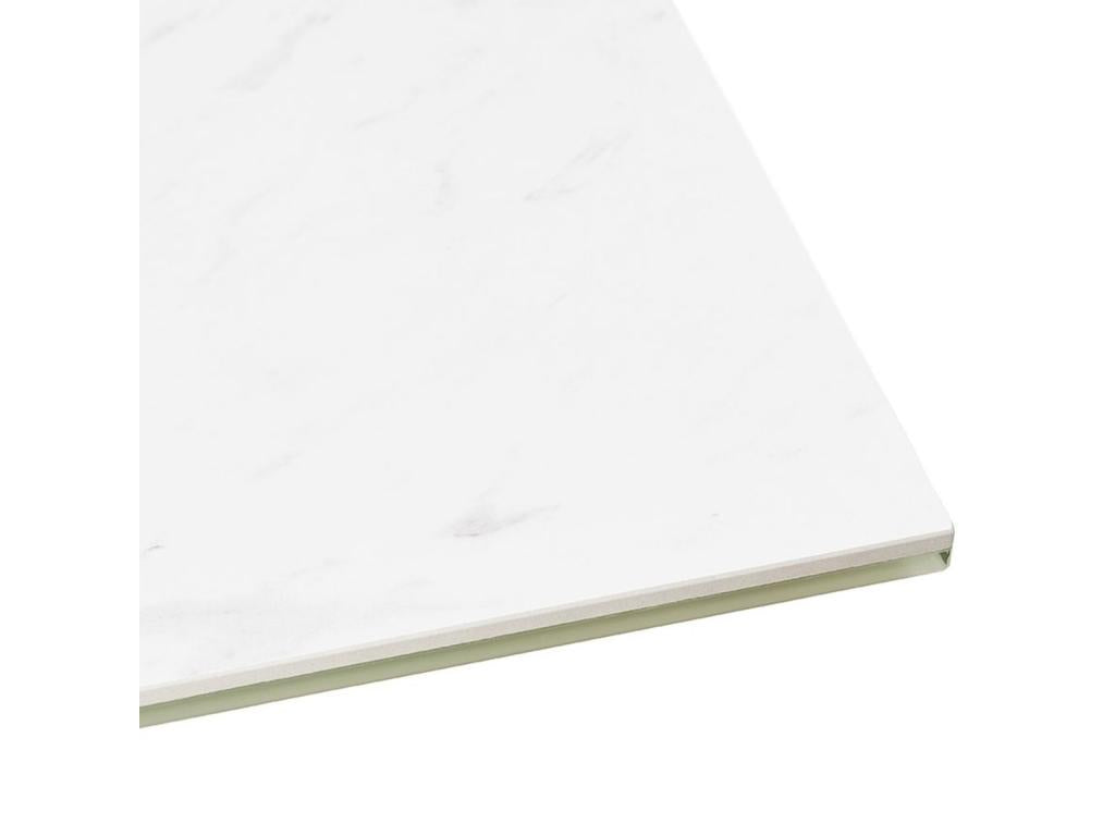 Meubiana 180cm White/Black Ceramic Dining Table