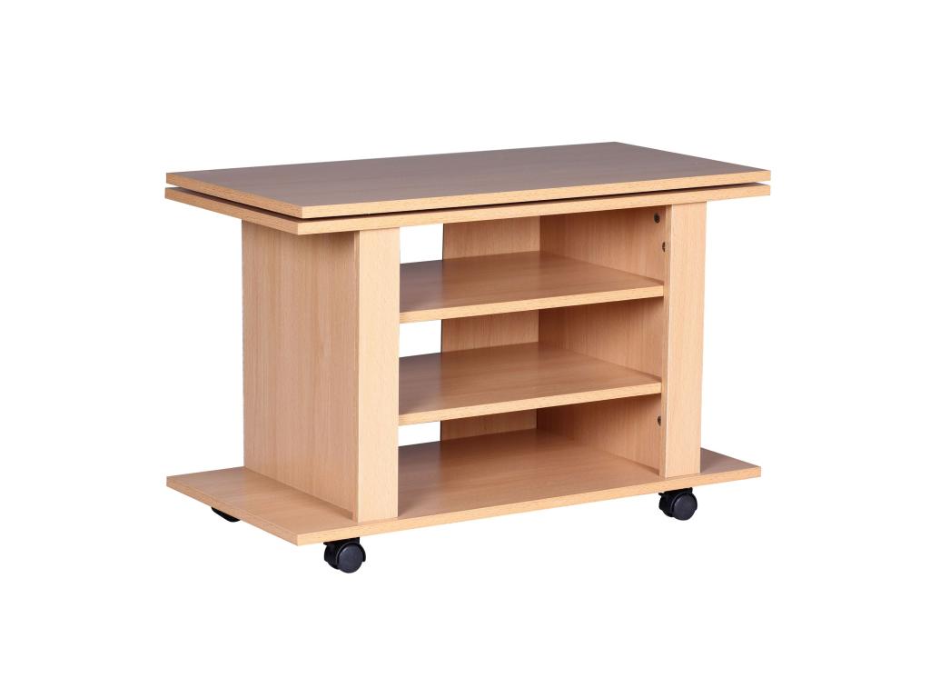 Laviecasa Wooden TV Stand 75x51x38 cm Swivel TV Bench Modern Chest of Drawers UXRT32473