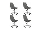 Swivel dining chairs, set of 4, dark grey fabric, SDSL77319