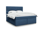 Meubiana bed base with mattress, blue, 180x200 cm, fabric