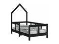 Black children's bed frame 70x140 solid pine wood MBBN60126
