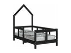 Black children's bed frame 70x140 solid pine wood MBBN60126