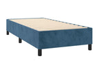Upholstered bed base and mattress with LED lighting, dark blue, 80x200cm, velvet