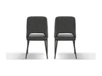 Laviecasa Velvet Designer Chair - Grey - Set of 2 EIRJ59040