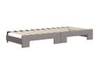Meubiana 100x200 cm Daybed with Trundle and Drawers, Fabric