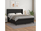 Upholstered bed base with mattress, black, 160x200 cm