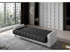 Laviecasa 3-seater sofa bed in dark grey fabric and white faux leather, 210cm WZJM14107