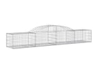 6-piece arched gabion baskets, 300x50x40/60 cm, galvanized iron