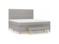 Meubiana bed base with light grey mattress 180x200 fabric
