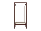 Dark Brown Canopy Bed Frame Solid Pine 90x200 cm MCZV15258