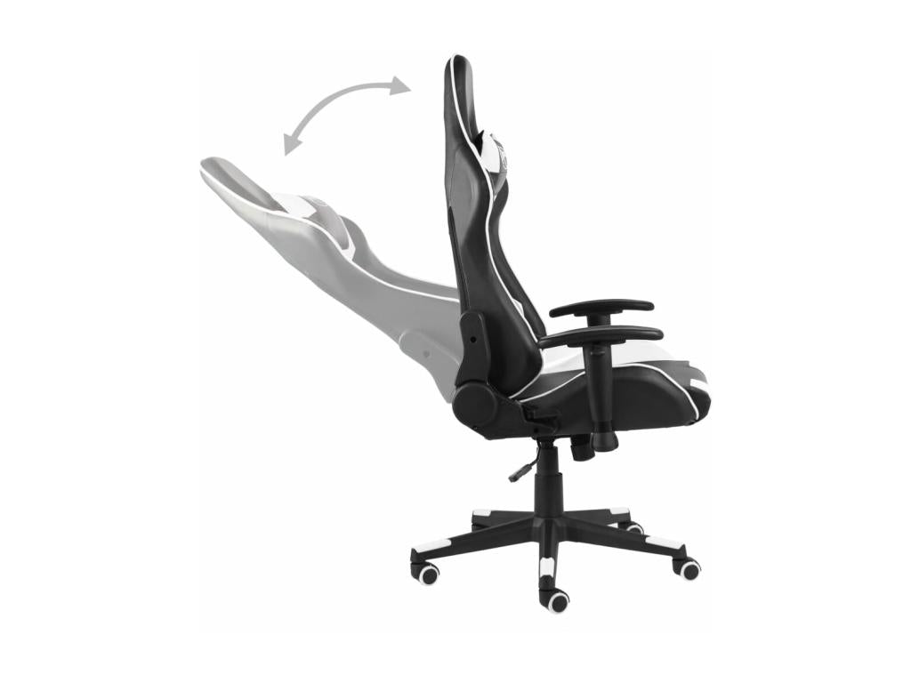 Swivel Gaming Chair White PVC 2