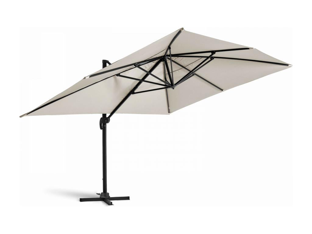 Cantilever parasol 3x4m and 4 white aluminum weighted slabs - Laviecasa XMBN47115