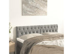 2-piece headboard set, light grey, 80x7x78/88 cm, velvet