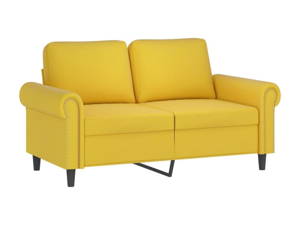 3-piece sofa set with yellow velvet cushions HQIE63644