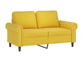 3-piece sofa set with yellow velvet cushions HQIE63644