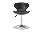 Black Faux Leather Bar Stool Laviecasa UVUA98215