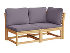 Laviecasa SDJE58396 7-piece solid wood garden furniture set with cushions