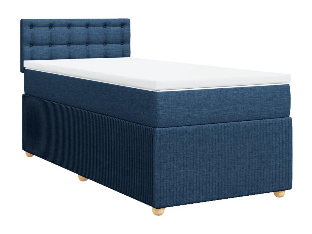Laviecasa bed base with mattress, blue, 90x190 cm, fabric, JSUM76356