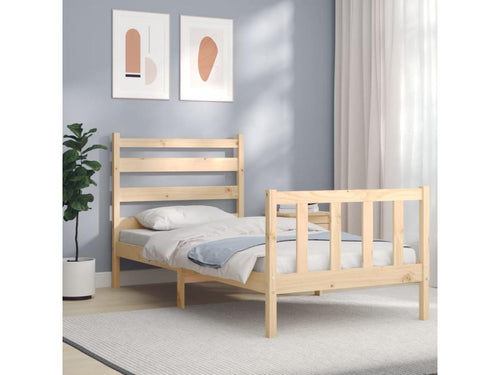 Bed frame with headboard 90x200 solid wood STZJ25957