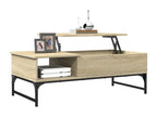Laviecasa oak coffee table 100x50x35cm engineered wood and metal OSXM68928