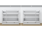Wooden bunk bed - with drawer N02 Grey 120x200 JFBB29941