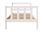 Bed frame without mattress, white, 100x200 cm, solid pine wood, PVYC75235