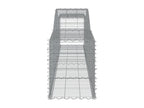 Arched gabion baskets, 2 pieces, 400x50x60/80 cm, galvanized iron