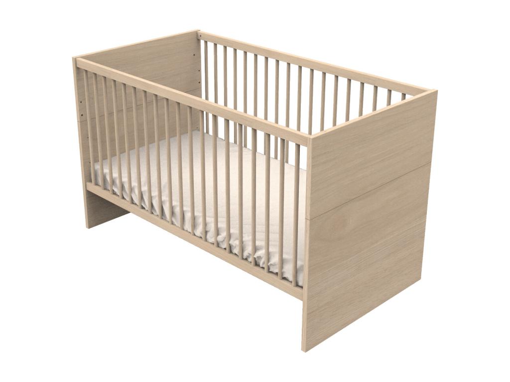 Convertible bed 140x70 - Little Big Bed in smooth oak finish wood ZGGJ75771