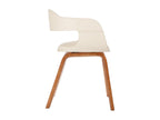 Laviecasa Walnut Wood Chair - Comfort and Refinement - White Color IWPS09550