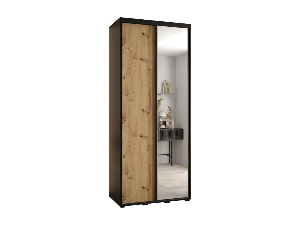 Meubiana 3 Sliding Door Wardrobe 235.2/120/45 2 Doors Black/Meubiana/Black