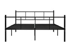 Black Metal Bed Frame 140x200 cm
