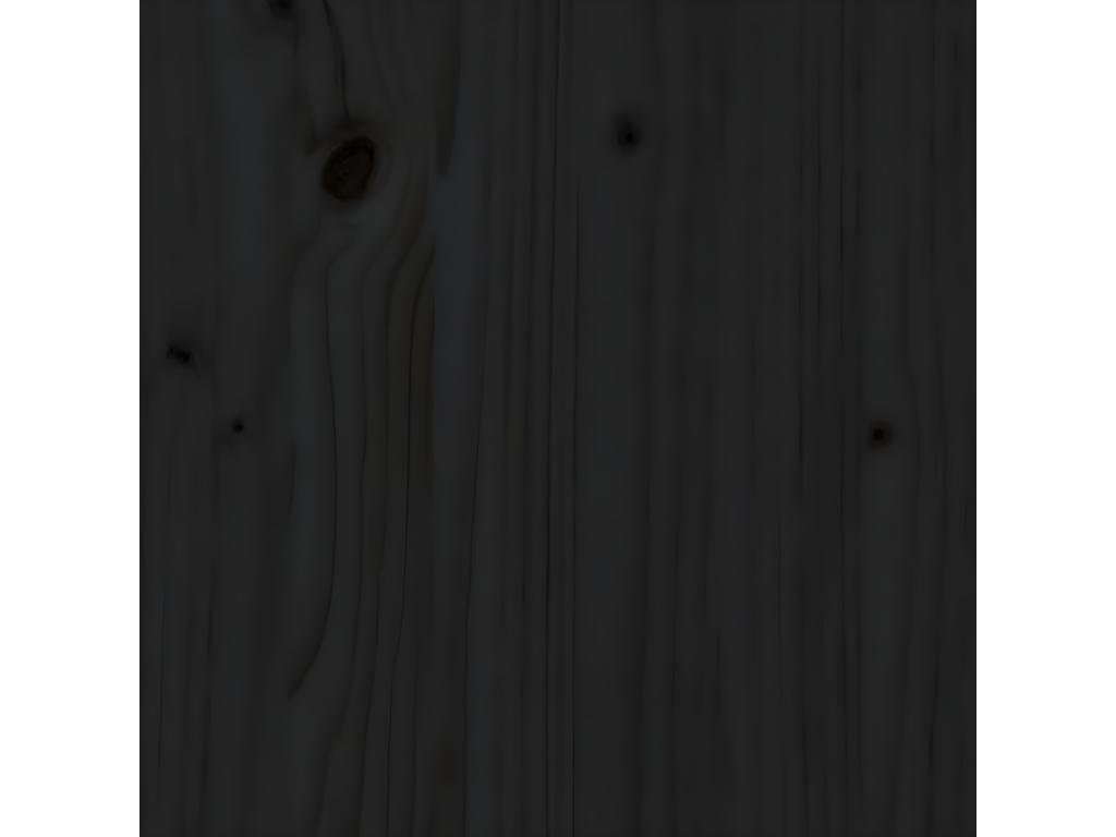 Black bed frame without mattress, 180x200 cm, solid wood, OXMS27471