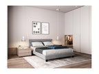 Laviecasa bed frame with headboard and slatted base in fabric - Light Grey Width - 140 cm TPES76779