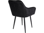Set of 2 Gondola Chairs - Velvet/Metal - Black - Laviecasa KWBM70785