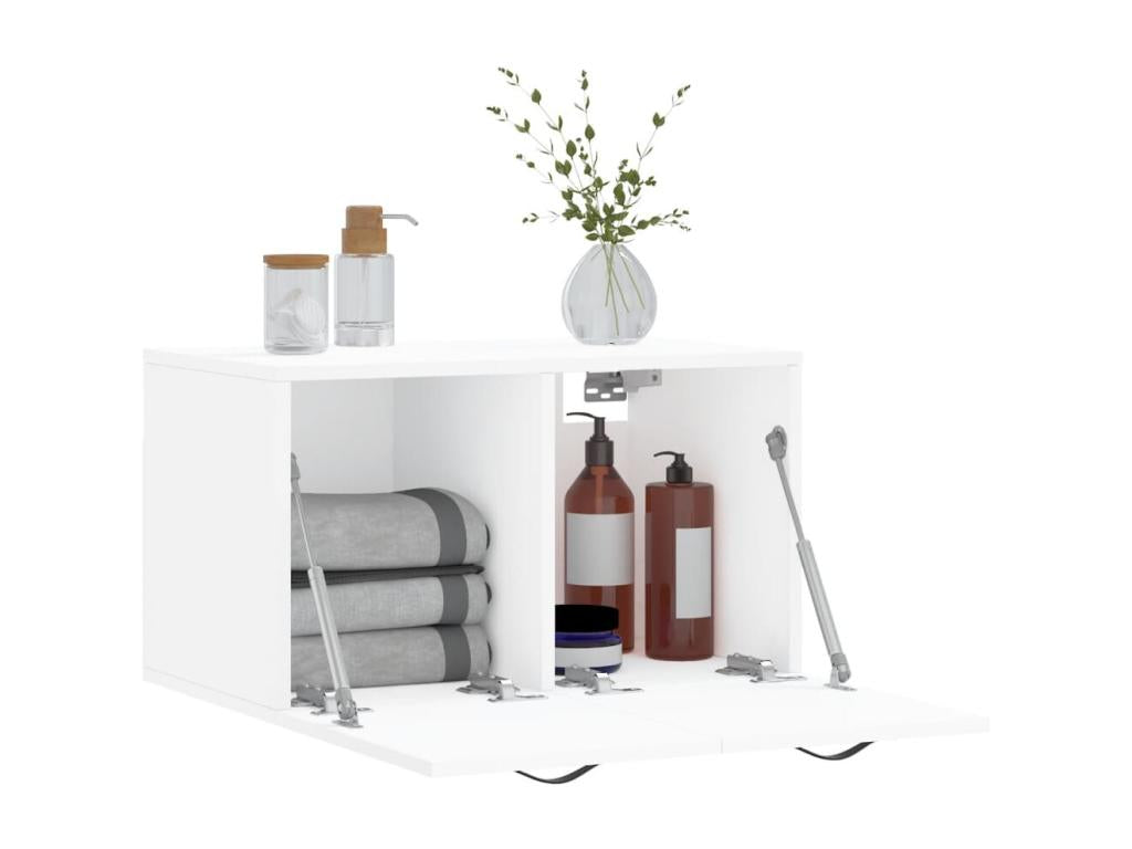 White wall cabinet 60x36.5x35 Engineered wood