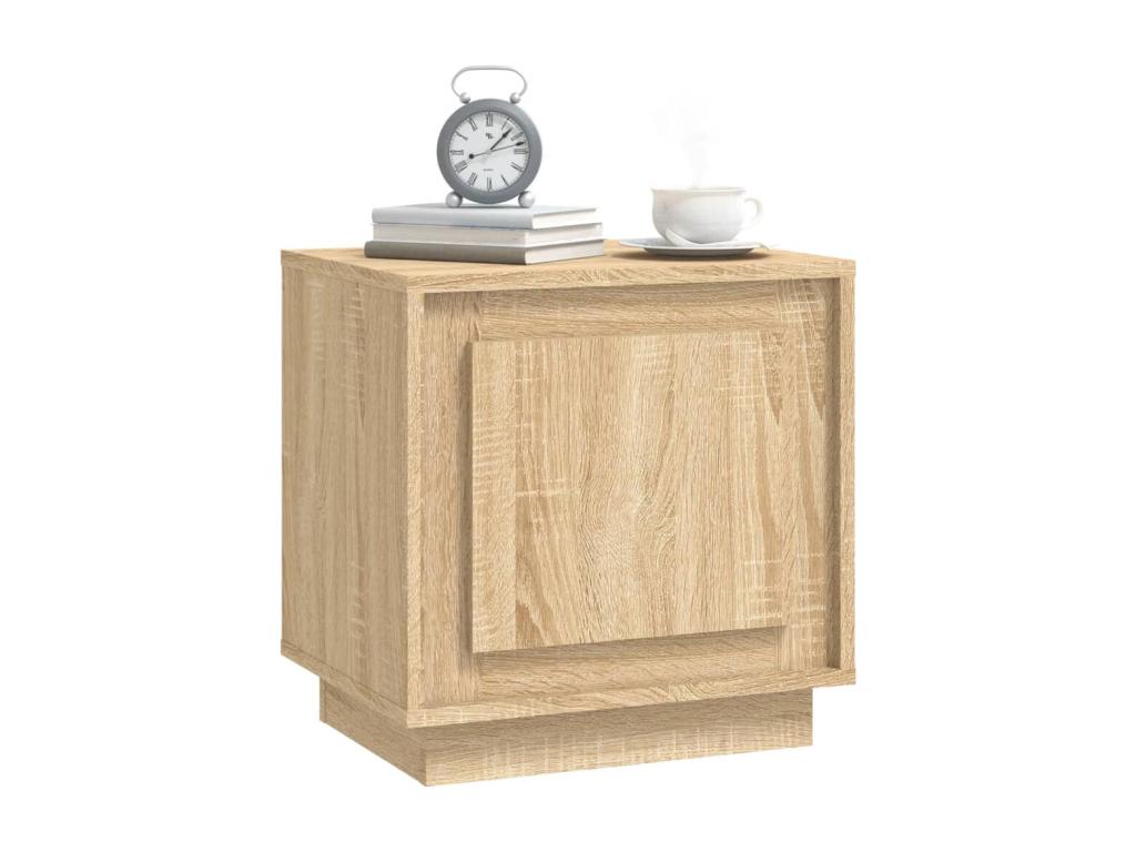 Meubiana 2-piece oak bedside tables, 44x35x45 cm, engineered wood