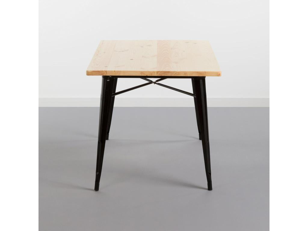 Rectangular dining table, wood and iron, 120x80x74cm, Laviecasa RPSW31514