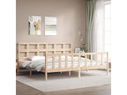 Bed frame with headboard, super Meubiana solid wood