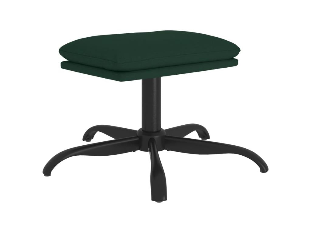 Dark Green Footrest 60x60x39 Fabric XQUU15850