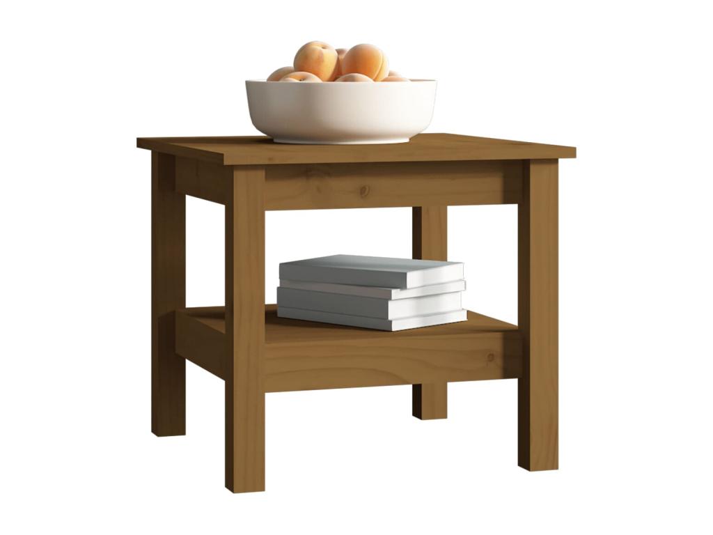 Coffee table, honey brown, 45x45x40 cm, solid pine wood, KKPY17804