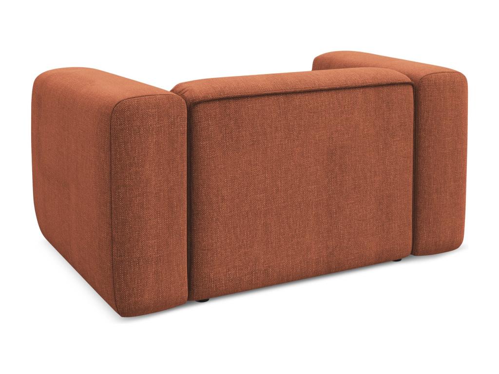 Chenille armchair - terracotta - Meubiana