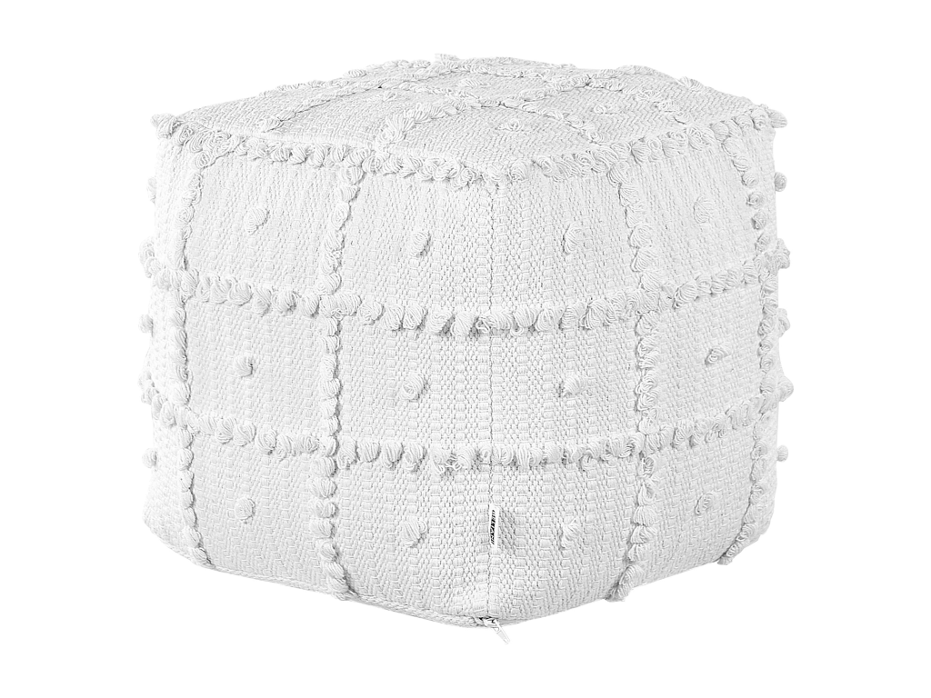 Laviecasa Cotton Pouf 40 cm x 40 cm White RASJ90803