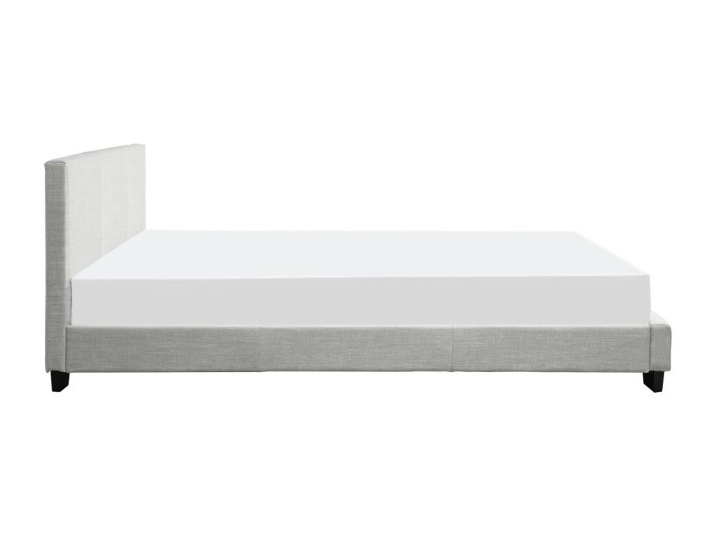 Laviecasa bed frame with headboard and slatted base in fabric - Light Grey Width - 140 cm TPES76779