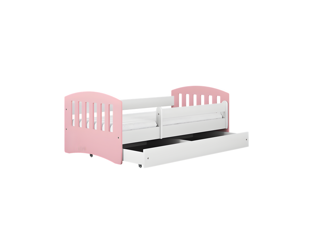 Classic bed 1 mix pale pink with drawer without mattress 180/80 CNQU36896